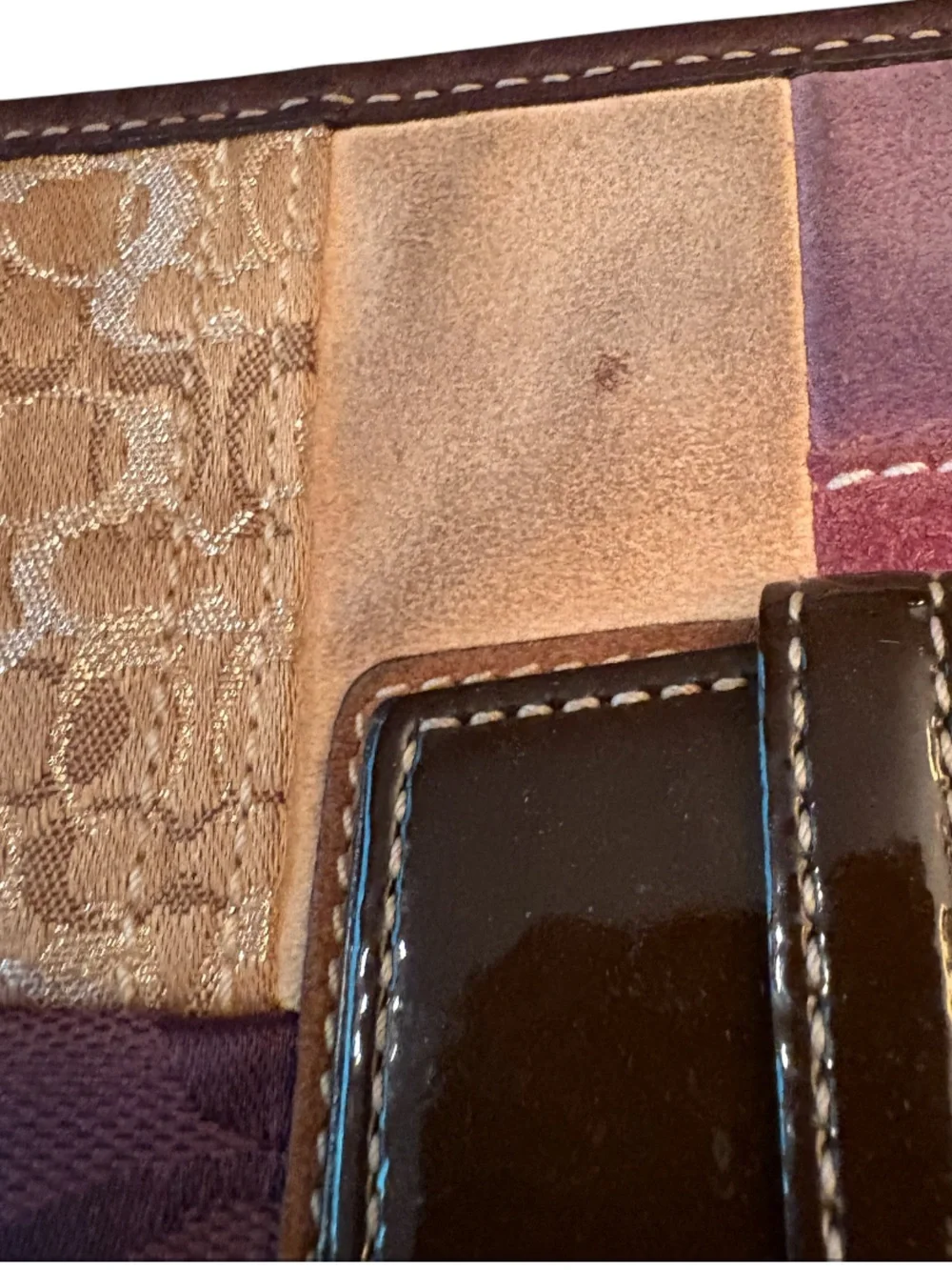 Vintage Coach Patchwork Leather   Crossbody/Shoulder Bag K05S-3573